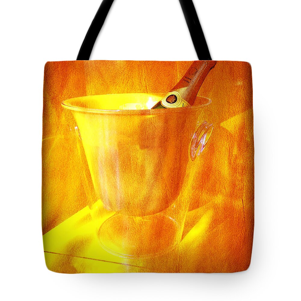 Richard Reeve Tote Bag featuring the photograph Celebrate with Champagne by Richard Reeve