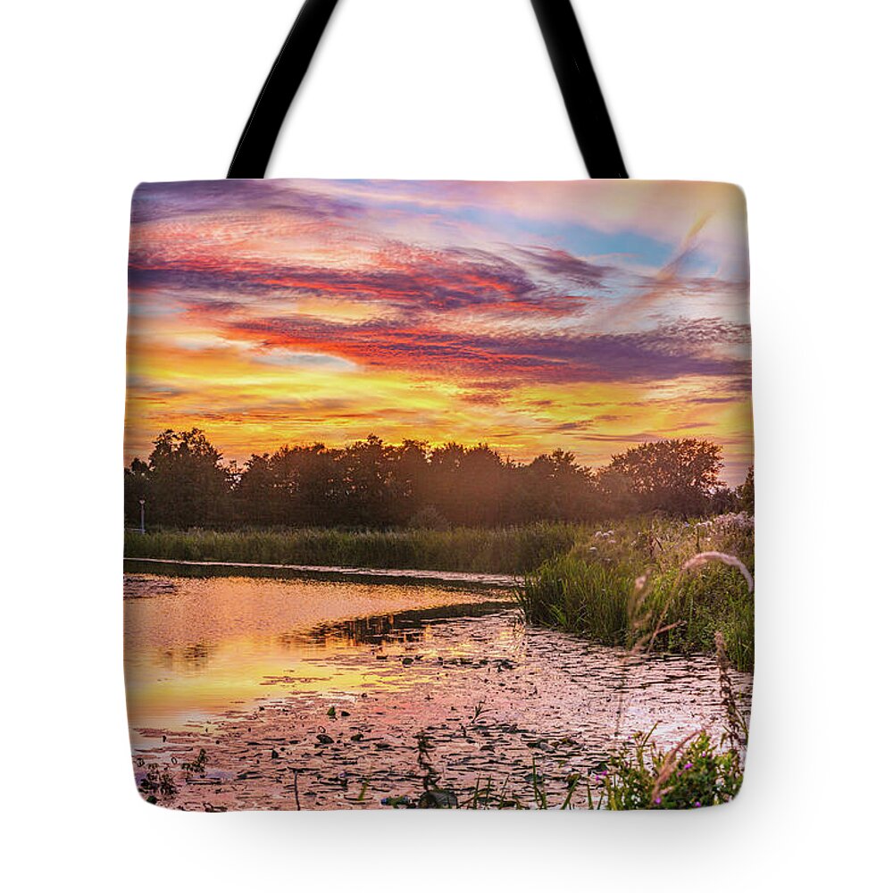 Holland Tote Bag featuring the photograph Celebrating sky by Casper Cammeraat
