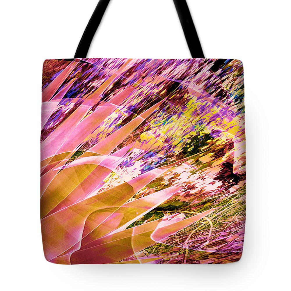 Abstract Tote Bag featuring the photograph Celebration in Pink by Stephanie Grant