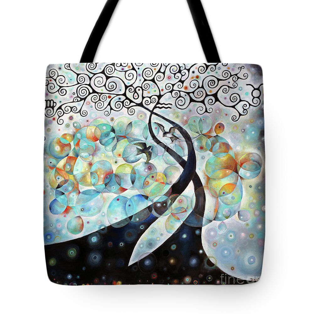 Celebration Tote Bag featuring the painting Celebration by Manami Lingerfelt
