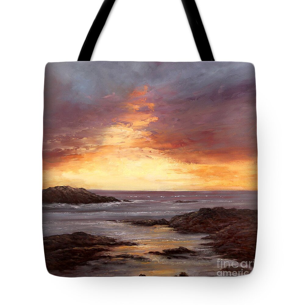 Sunset Tote Bag featuring the painting Celebration by Valerie Travers