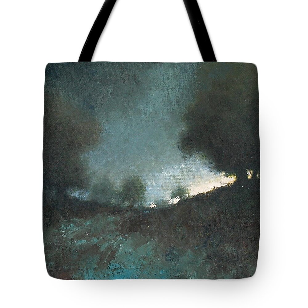 Painting Tote Bag featuring the painting Celestial Place #3 by Jim Gola