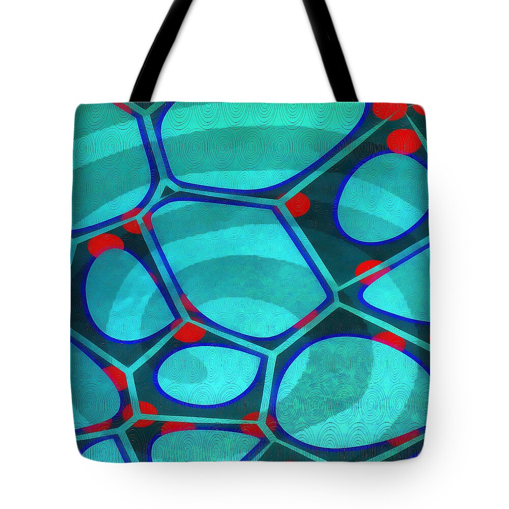 Painting Tote Bag featuring the painting Cell Abstract 6a by Edward Fielding