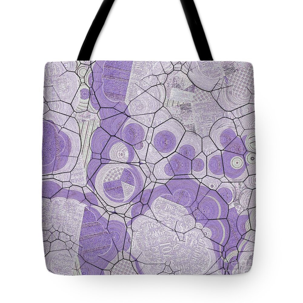 Abstract Tote Bag featuring the digital art Cellules - 03c2 by Variance Collections