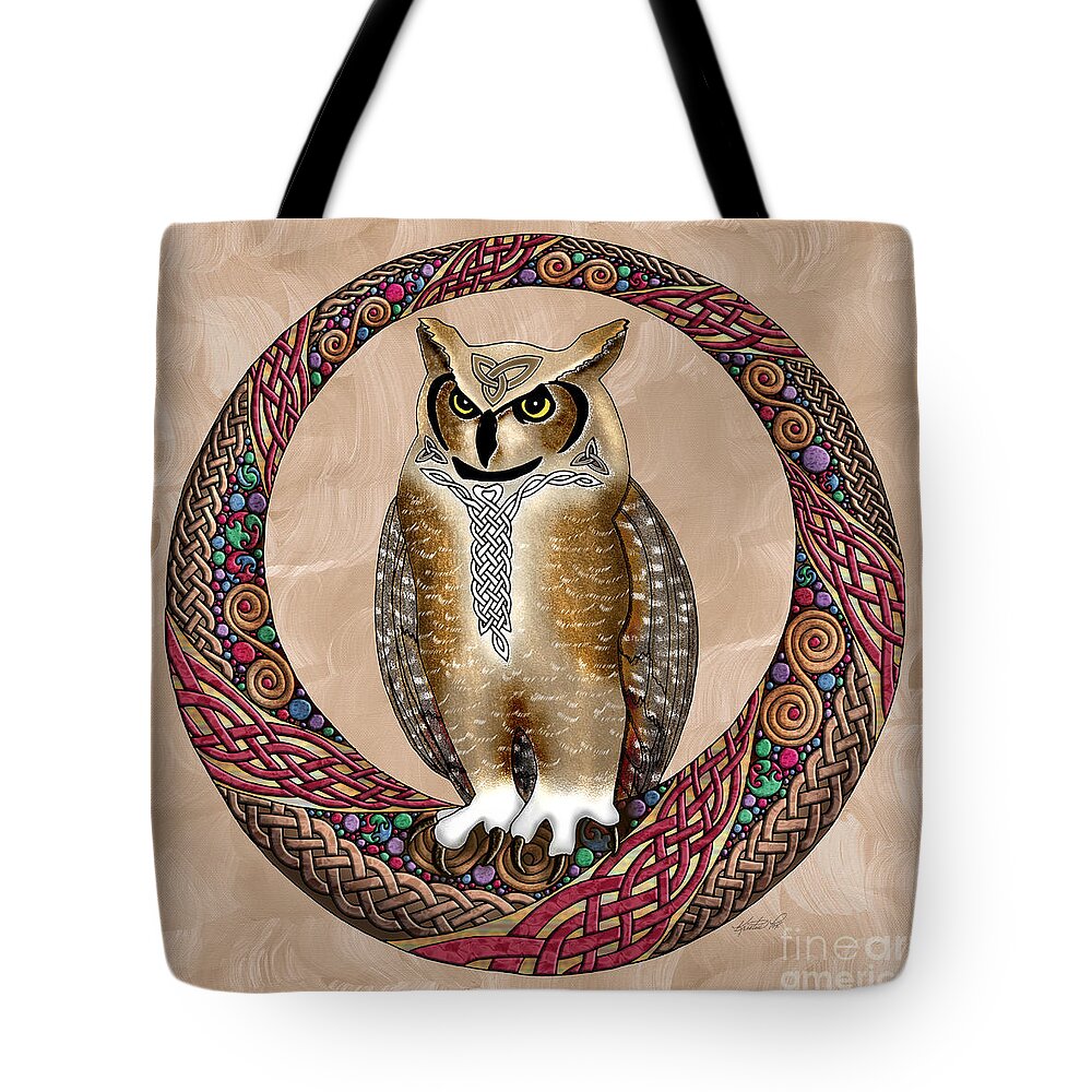 Artoffoxvox Tote Bag featuring the photograph Celtic Owl by Kristen Fox