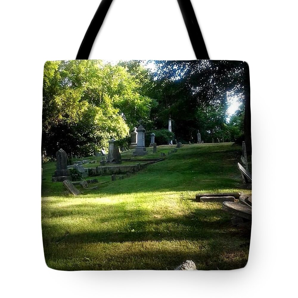  Tote Bag featuring the photograph Cemetery. Visit American Mortem on FB by Stephanie Piaquadio