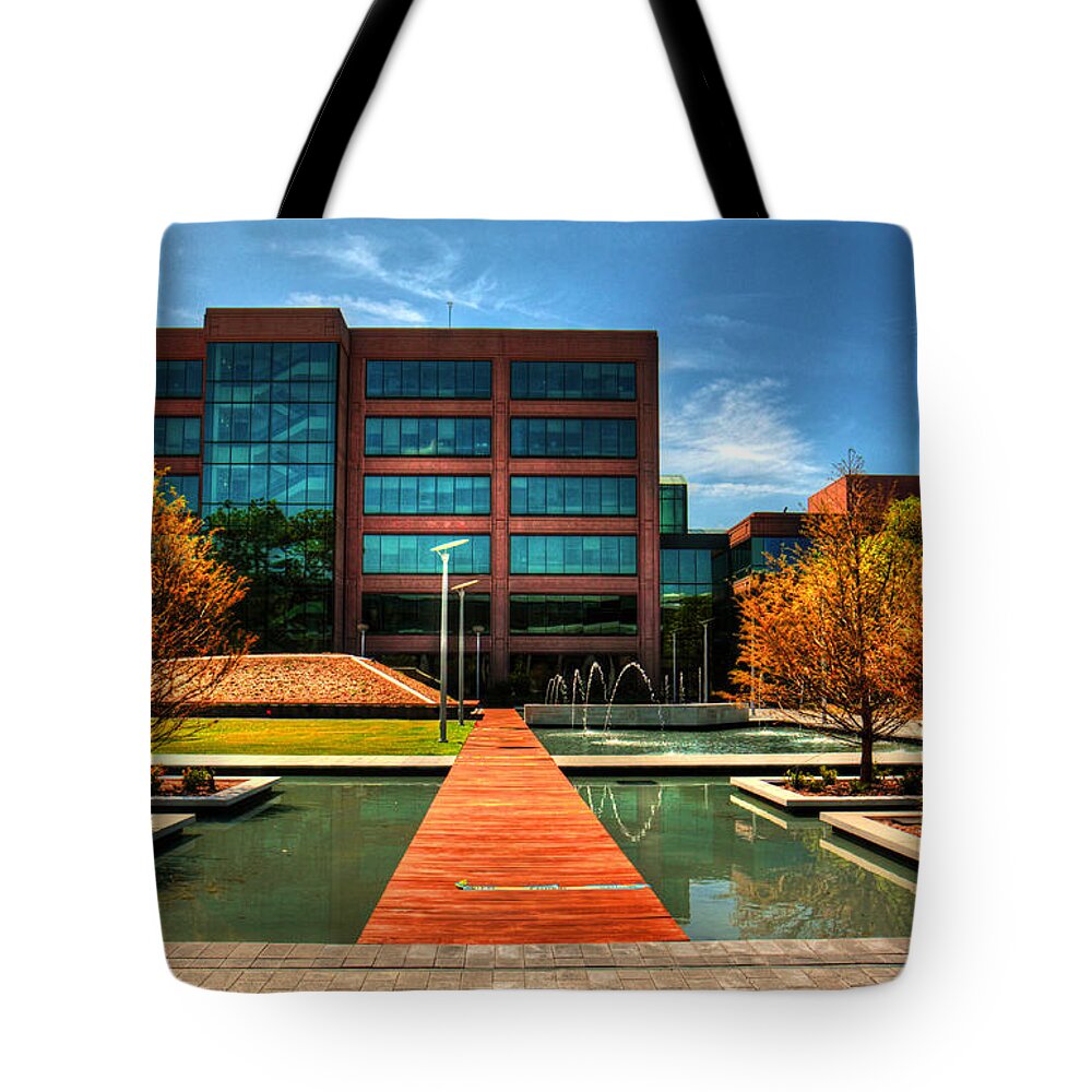 Job Tote Bag featuring the photograph Centurylink Corporate Headquarters by Ester McGuire