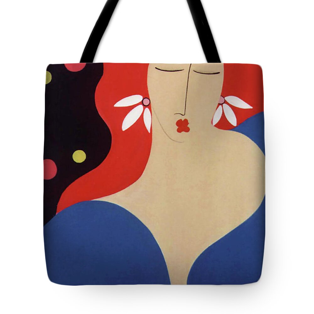 #female Tote Bag featuring the painting Cha Cha by Jacquelinemari