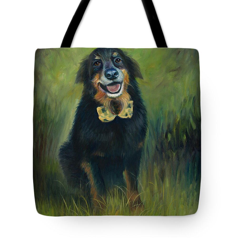 Dog Tote Bag featuring the painting Chaco by Claudia Goodell