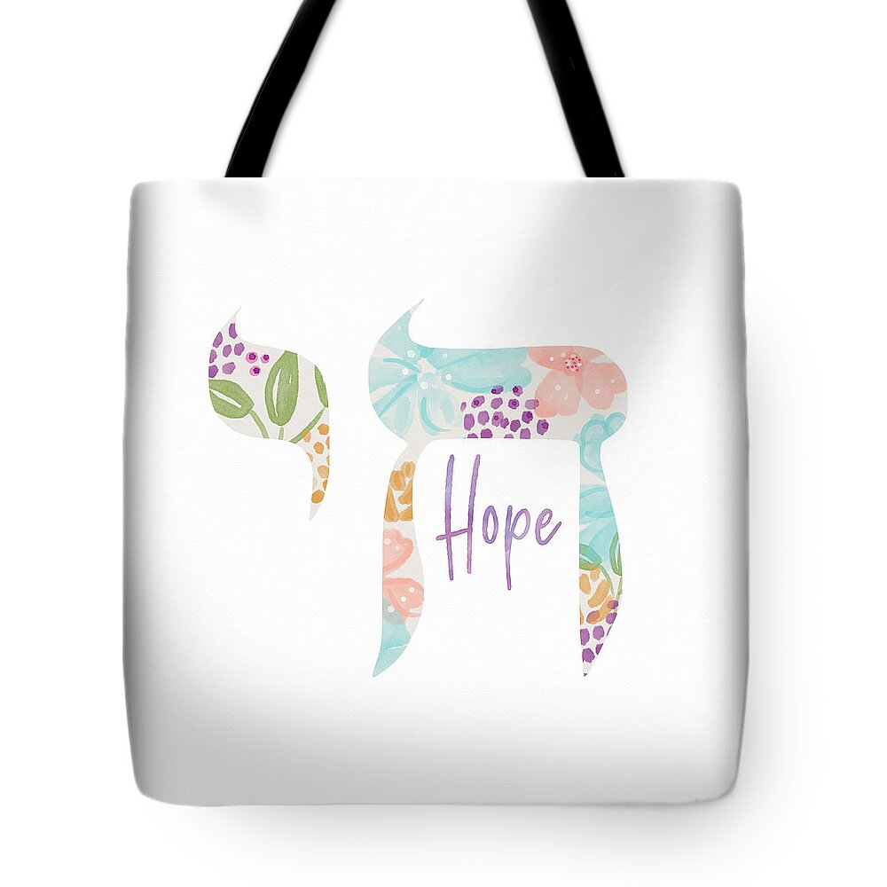 Chai Tote Bag featuring the mixed media Chai Hope- Art by Linda Woods by Linda Woods