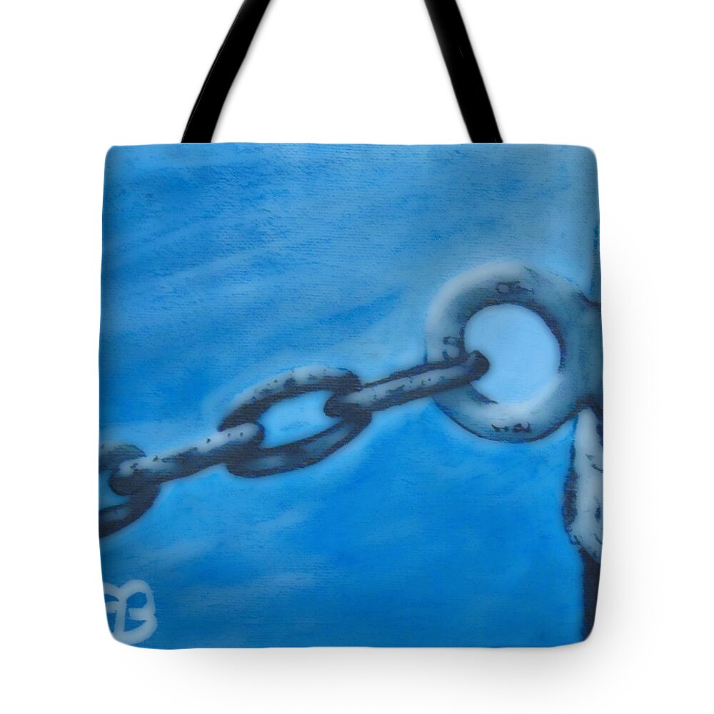 Chain Tote Bag featuring the digital art Chained 2 by David Bigelow