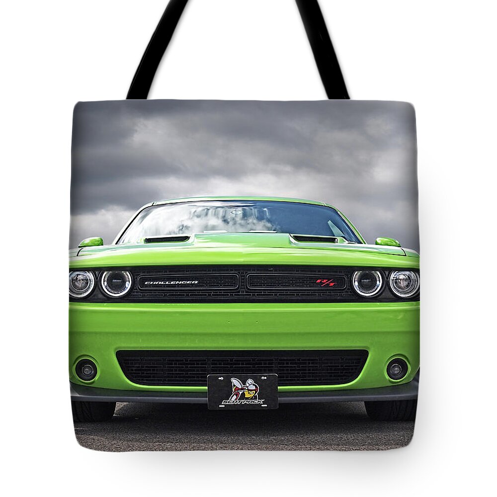 Dodge Tote Bag featuring the photograph Challenger Scat Pack by Gill Billington