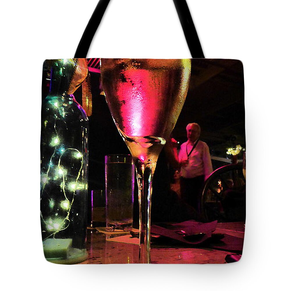 Glass Tote Bag featuring the photograph Champagne and Jazz by Lori Seaman