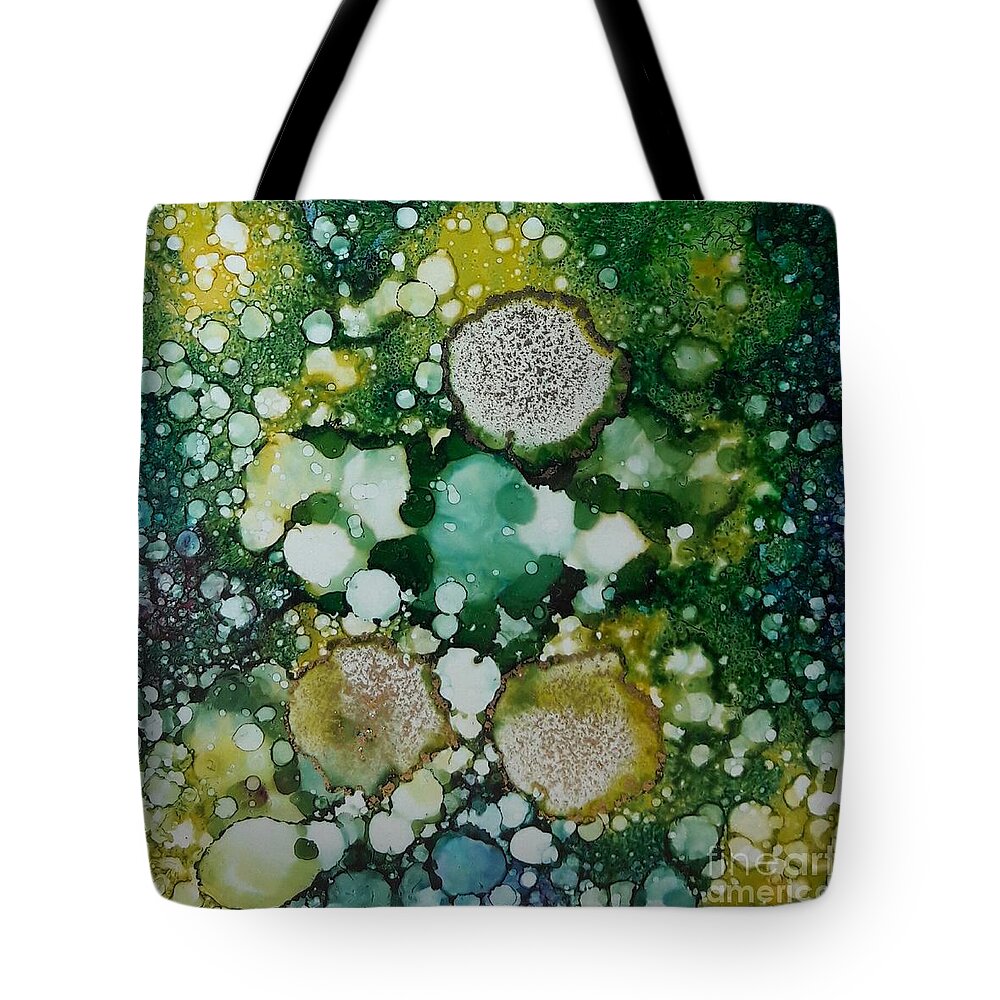 Alcohol Tote Bag featuring the painting Champagne Bubbles2 by Terri Mills