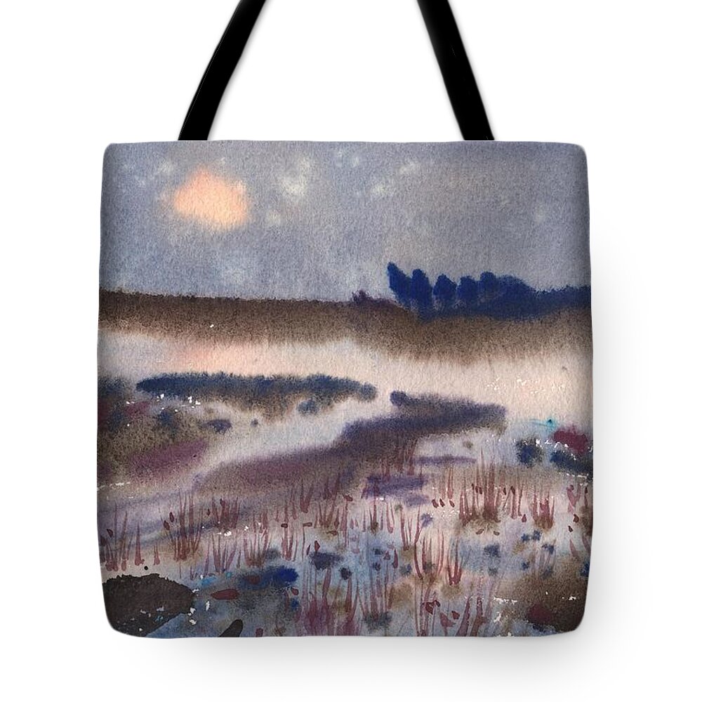 Snow Tote Bag featuring the painting Changing Seasons by Donald Maier