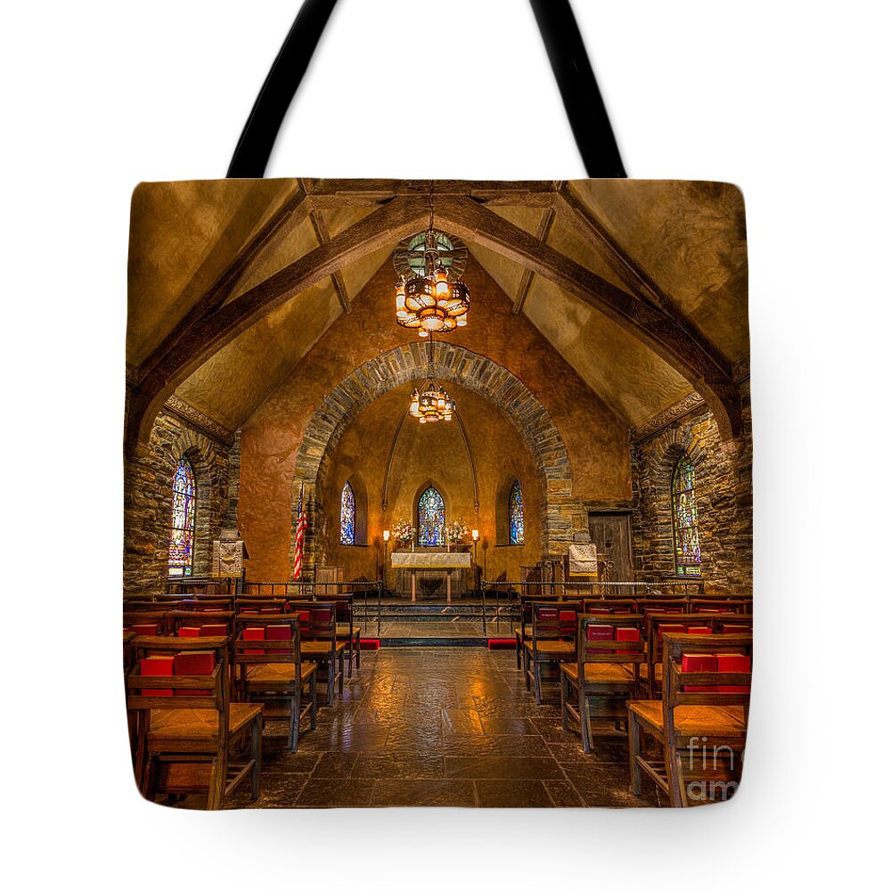 Church Tote Bag featuring the photograph Chapel in the Woods Sanctuary by Rod Best