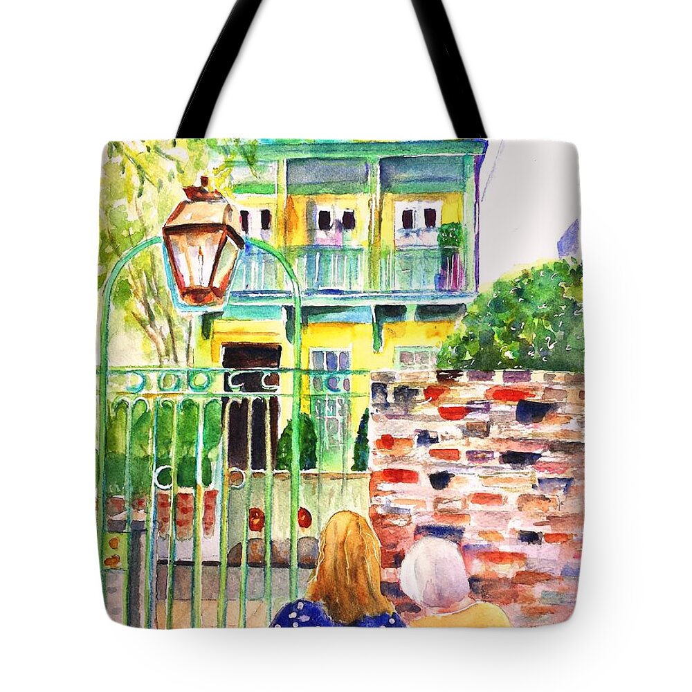 Charleston Tote Bag featuring the painting Charleston South Carolina Single House by Carlin Blahnik CarlinArtWatercolor