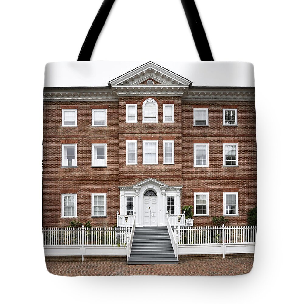 chase Lloyd Tote Bag featuring the photograph Chase Lloyd House in Annapolis Maryland by Brendan Reals