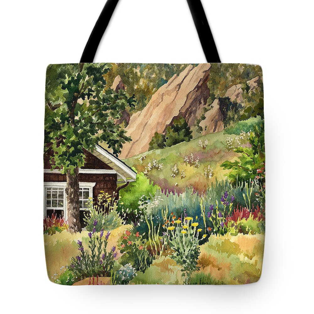 Cottage Painting Tote Bag featuring the painting Chautauqua Cottage by Anne Gifford