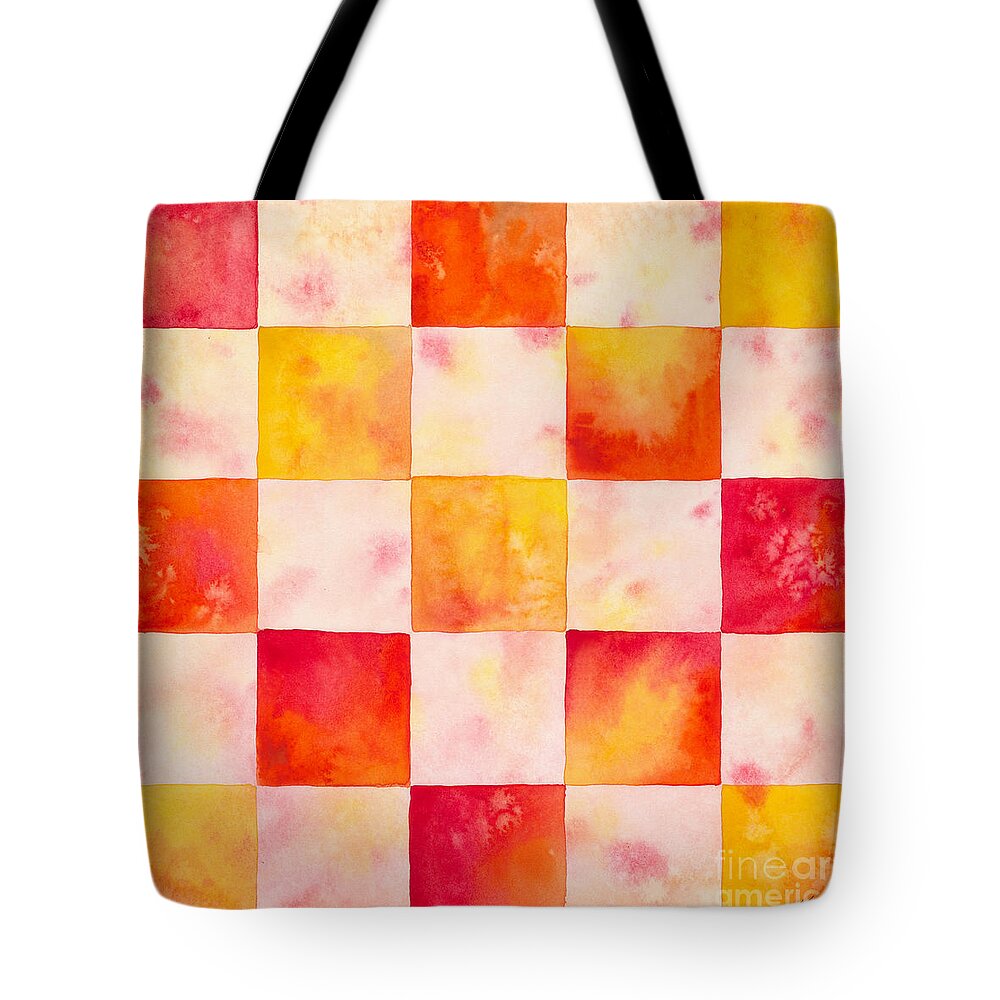 Artoffoxvox Tote Bag featuring the painting Checkerboard Watercolor by Kristen Fox
