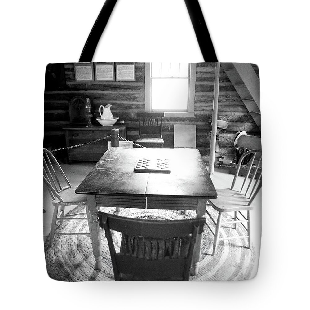 Cabin Tote Bag featuring the photograph Checkers by Randall Cogle