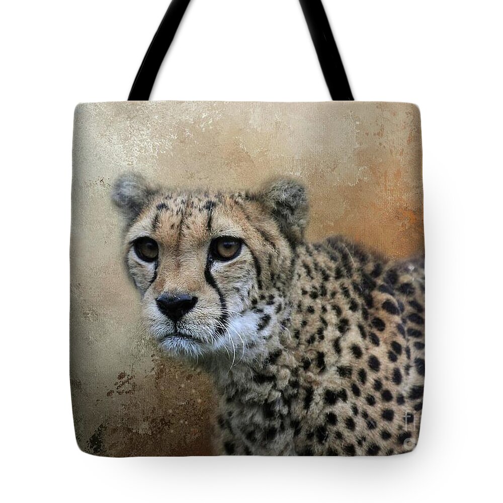 Cheetah Tote Bag featuring the photograph Cheetah Portrait by Eva Lechner