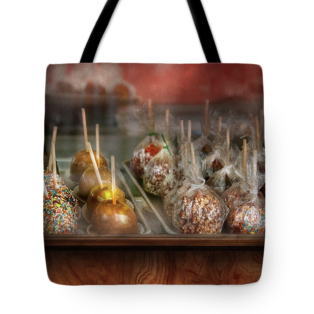 Hdr Tote Bag featuring the photograph Chef - Caramel apples for sale by Mike Savad