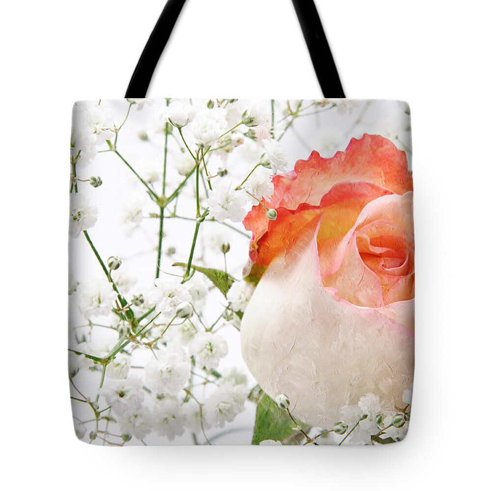 Pink Rose Tote Bag featuring the photograph Cherish by Andee Design