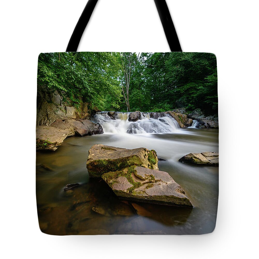 Chestnut Tote Bag featuring the photograph Chestnut Creek Falls by Michael Scott