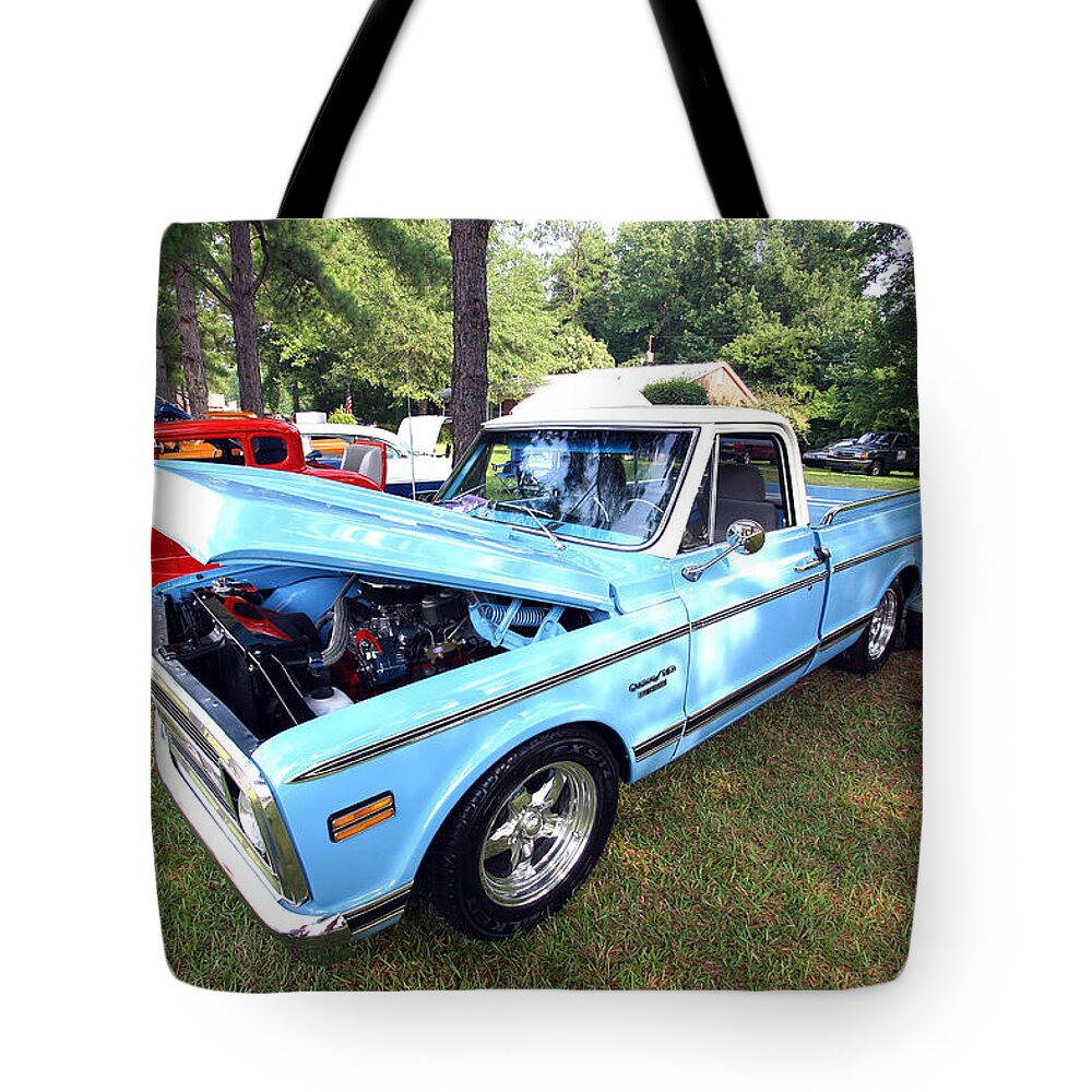 Chevrolet Tote Bag featuring the photograph Chevy Truck by Joseph C Hinson