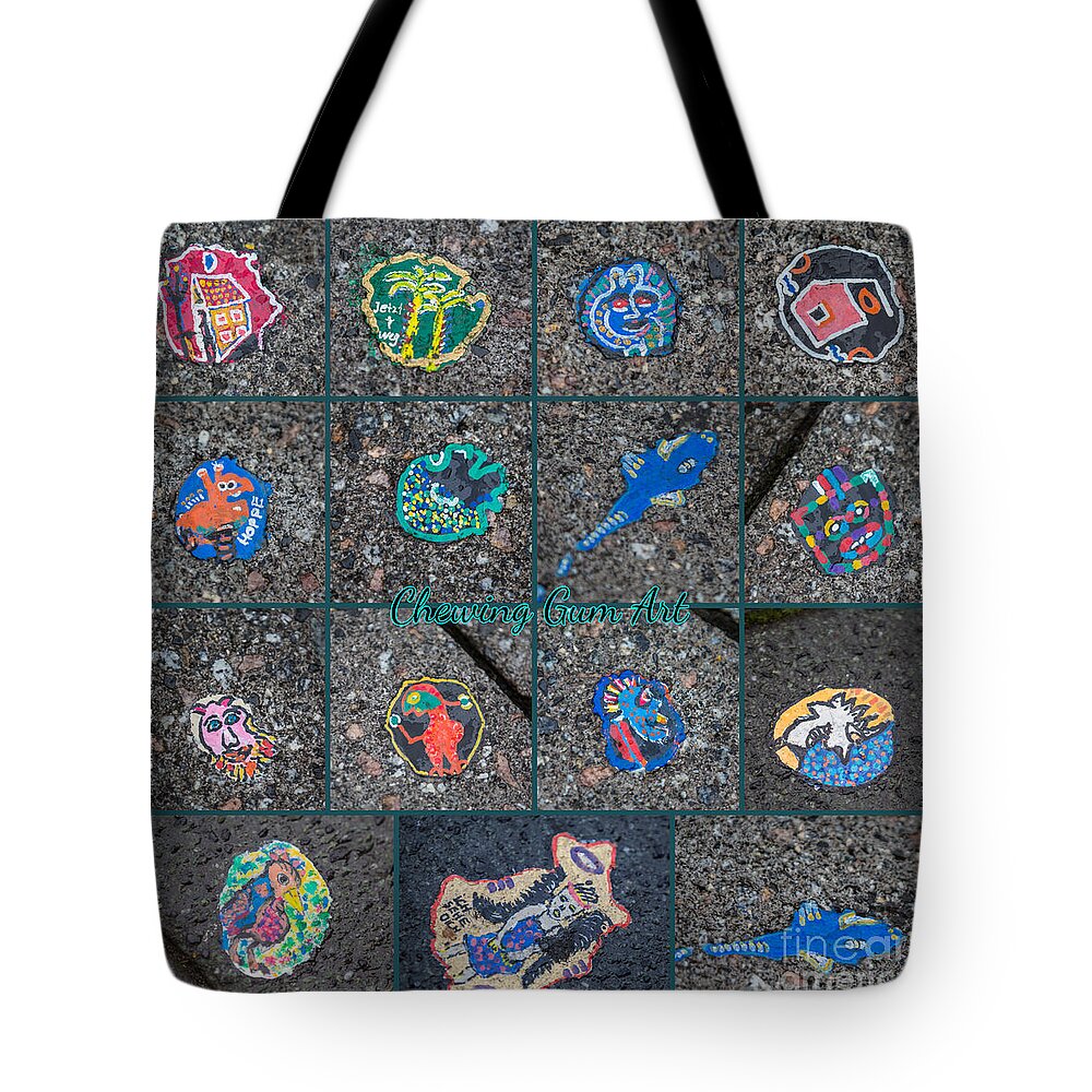 Chewing Gum Art Tote Bag featuring the photograph Chewing Gum Art by Eva Lechner