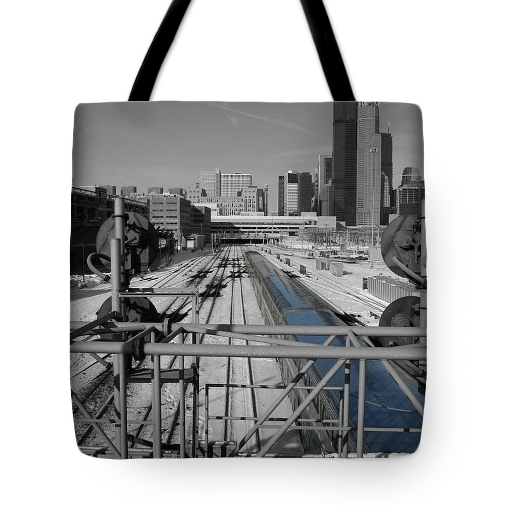 Chicago Amtrak Tote Bag featuring the photograph Chicago Amtrak by Dylan Punke