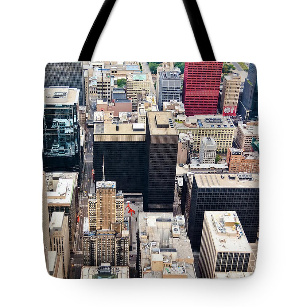Chicago Tote Bag featuring the photograph Chicago Business District Skyline by Kyle Hanson