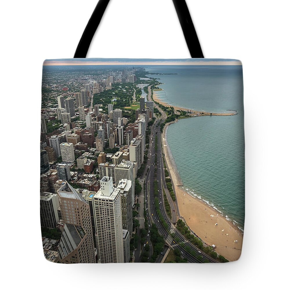 Chicago Tote Bag featuring the photograph Chicago Coast by Ryan Heffron
