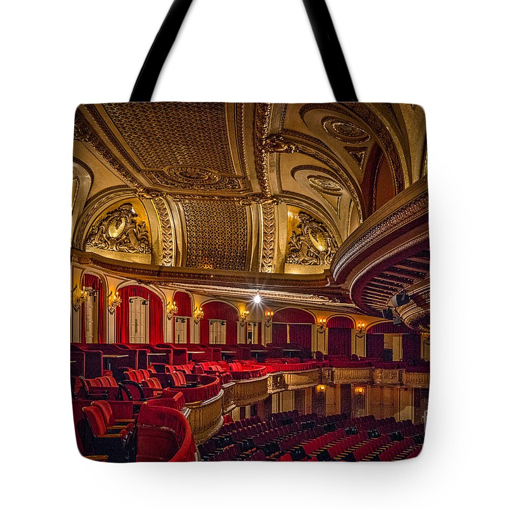 Chicago Tote Bag featuring the photograph Chicago Theater interior by Izet Kapetanovic