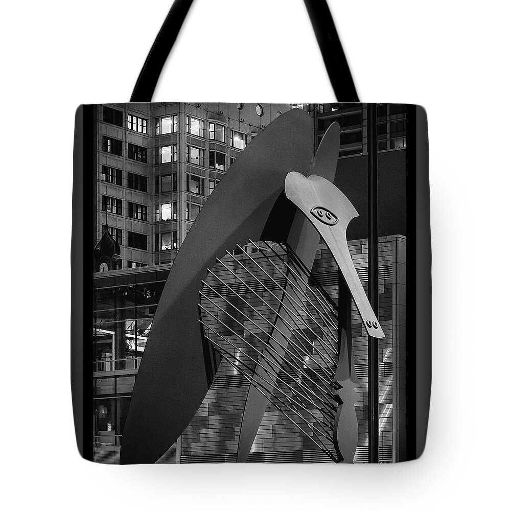 Picasso Tote Bag featuring the photograph Chicago's Picasso by John Roach