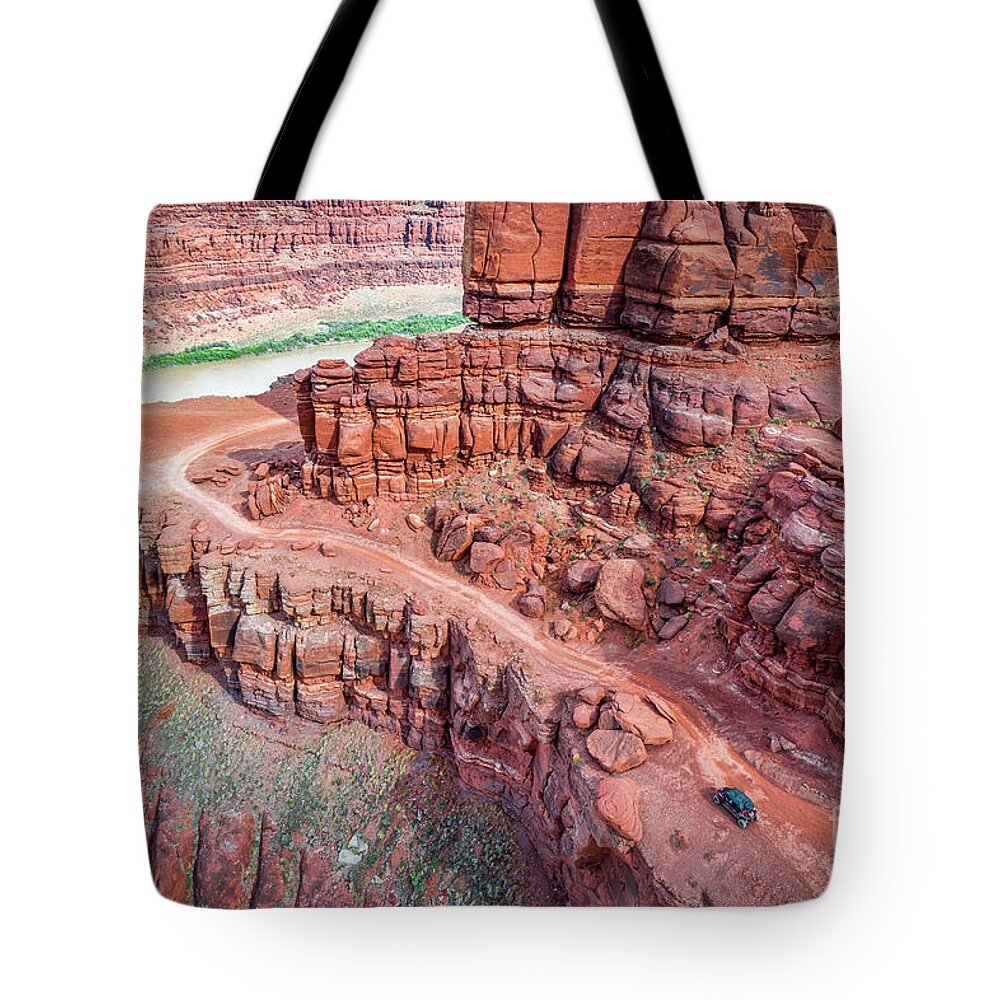 4wd Tote Bag featuring the photograph Chicken Corner Trail and Colorado River by Marek Uliasz