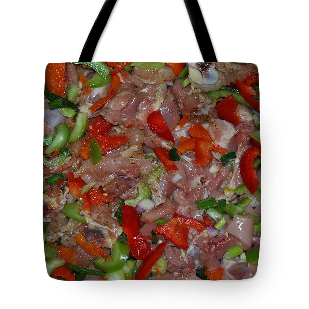 Marinade Tote Bag featuring the photograph Chicken Marinade by Ee Photography