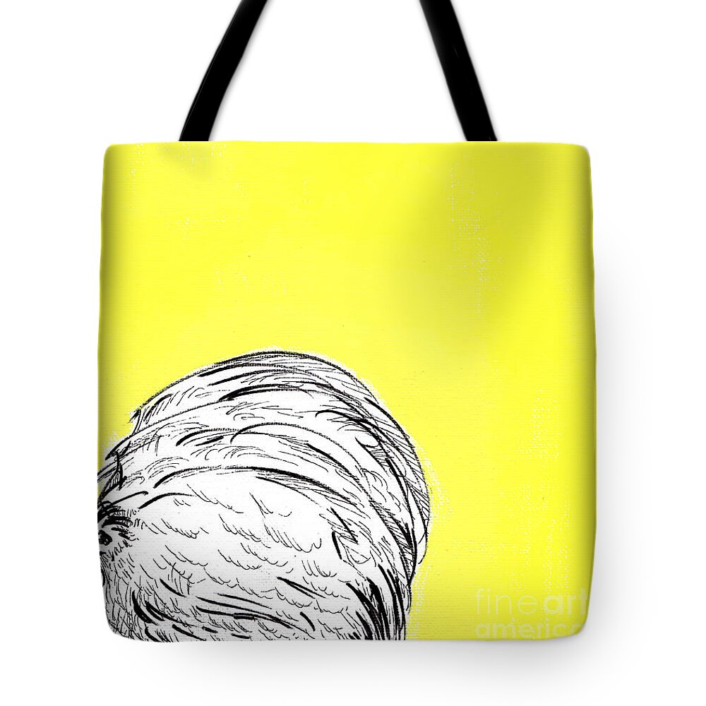 Chickens Tote Bag featuring the painting Chickens Two by Jason Tricktop Matthews
