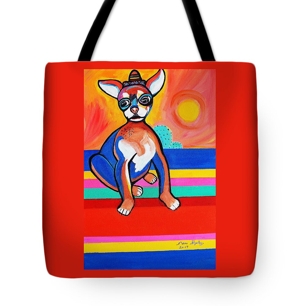 Chico Tote Bag featuring the painting Chico by Nora Shepley