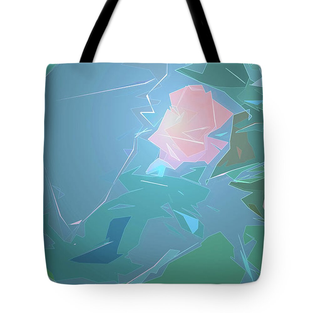 Abstract Tote Bag featuring the digital art Chinese Silks by Gina Harrison