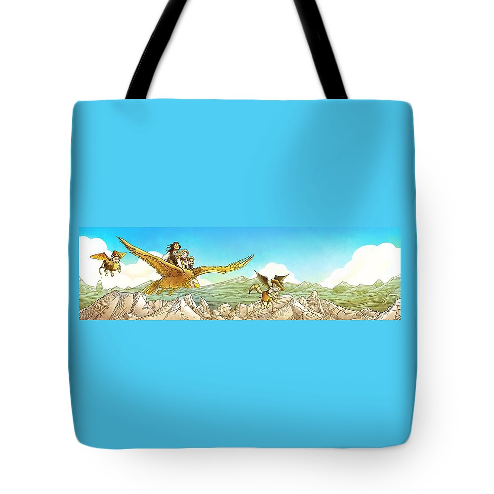  Wild West Tote Bag featuring the painting Chiricahua Mountains Panorama by Reynold Jay
