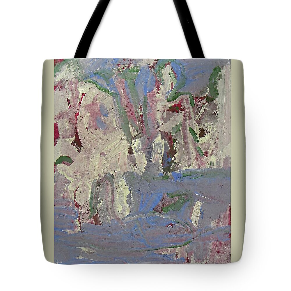 Abstract Tote Bag featuring the painting Choir Practice by Judith Redman