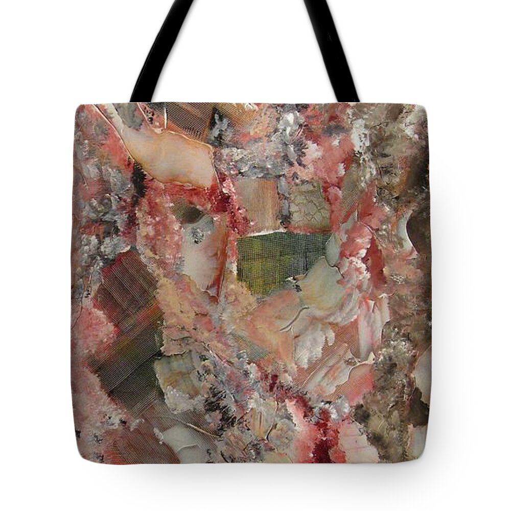 Abstract Tote Bag featuring the painting Chosen Structures by Dennis Ellman