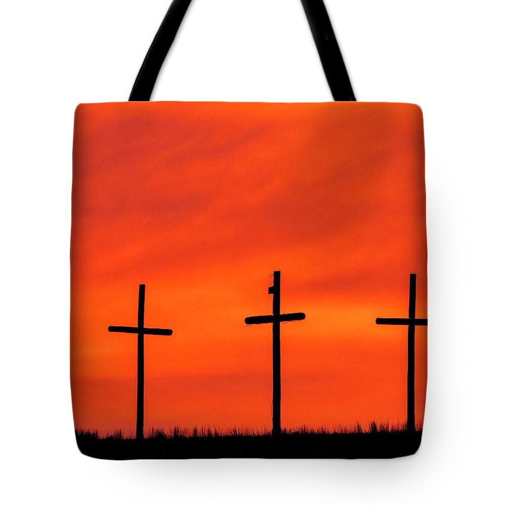 Kansas Tote Bag featuring the photograph Christ Pilot Me Hill -02 by Rob Graham