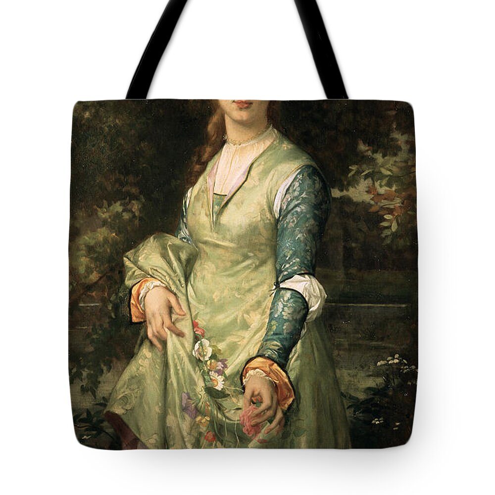 Alexandre Cabanel Tote Bag featuring the painting Christina Nilsson by Alexandre Cabanel