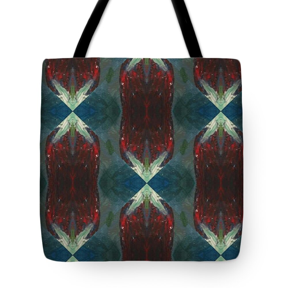 Abstracts Tote Bag featuring the digital art Christmas Crackers Surprise by Maria Watt