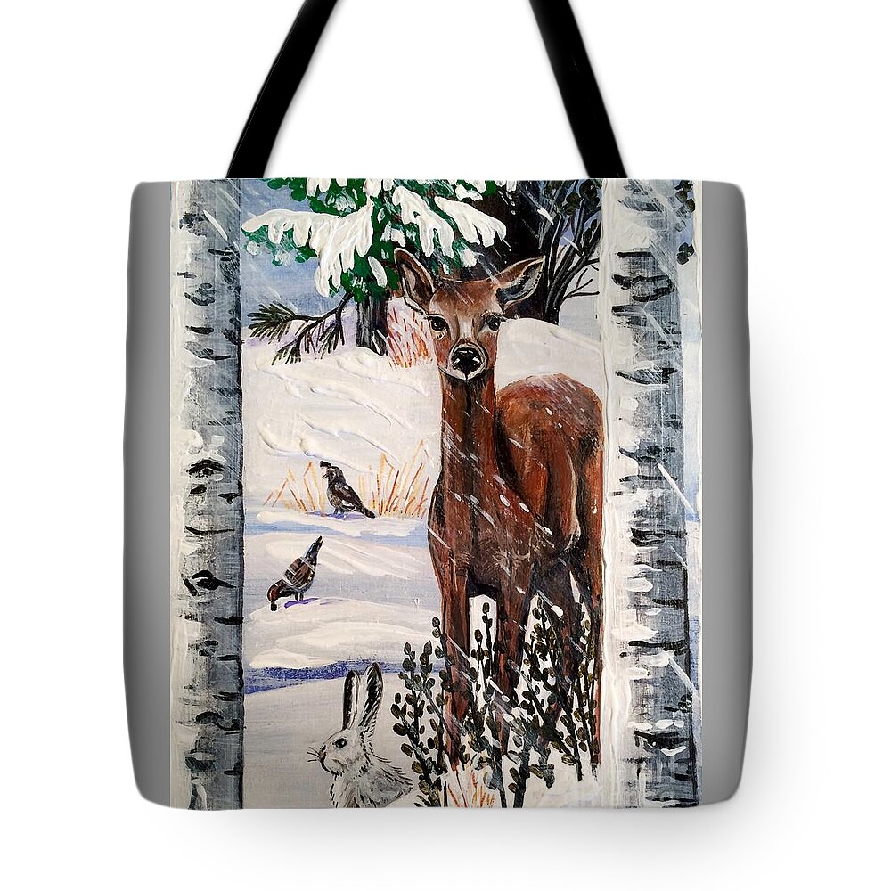 Christmas Deer Friends Tote Bag for Sale by Jennifer Lake