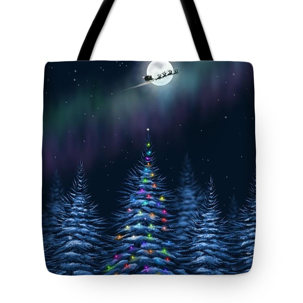 Christmas Tote Bag featuring the painting Christmas Eve by Veronica Minozzi