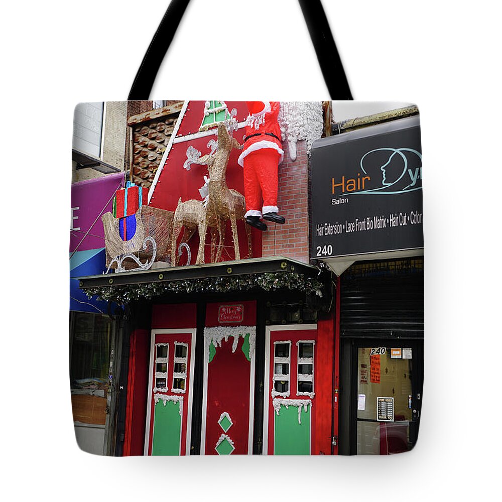 Christmas Tote Bag featuring the photograph Christmas on Sherman Avenue by Cole Thompson